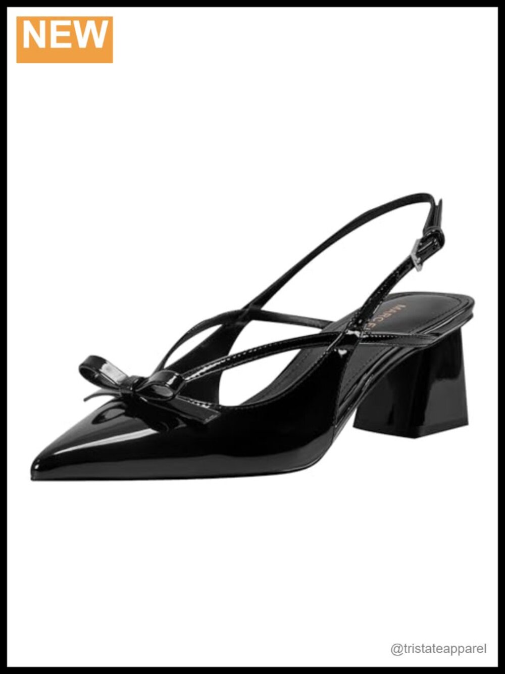 Pointy Toe Block Heel Slingback Pump Formal Dress Shoe